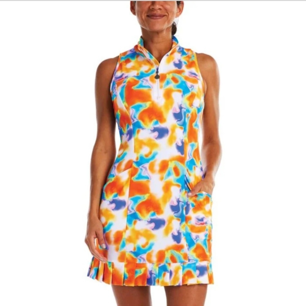 330. Tzu Tzu Multicolor Dress With Artistic Pattern - Size Xl